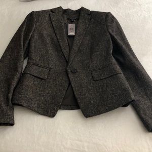 Ann Taylor 2p suit jacket brown tweed
